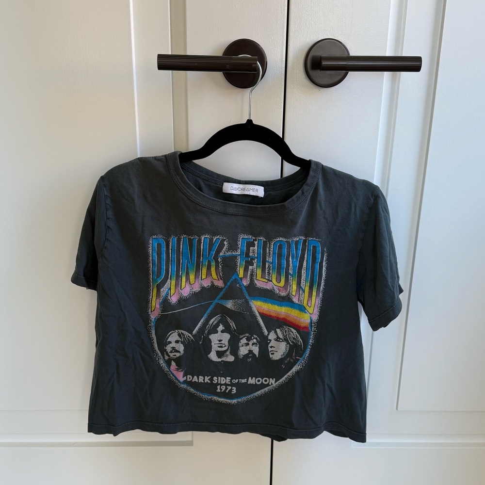 Daydreamer Pink Floyd Dark Side of the Moon Cropped Tshirt